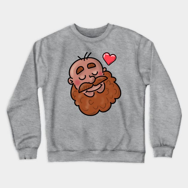 Beard Daddy Love Crewneck Sweatshirt by Roamingcub